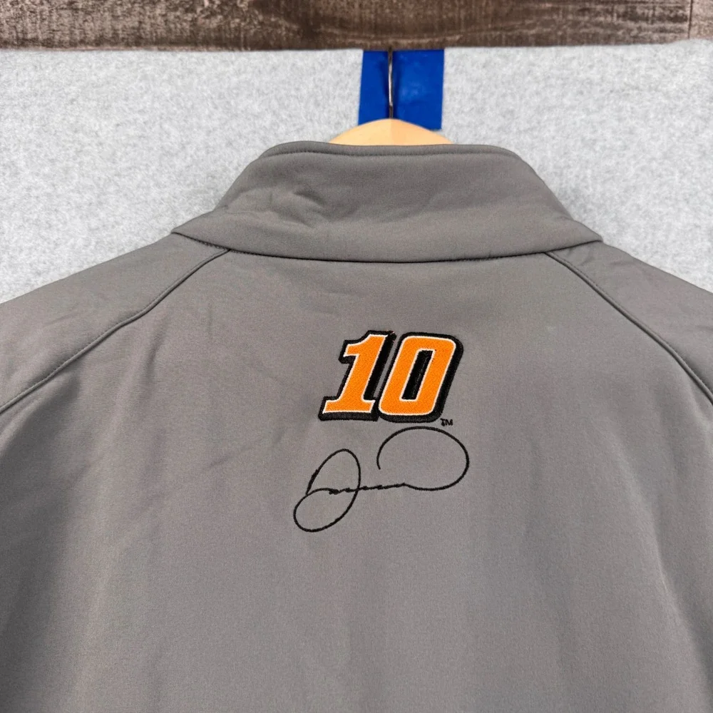Chase Authentics NASCAR Jacket Mens Large Gray Danica‎ Patrick AUTOGRAPHED